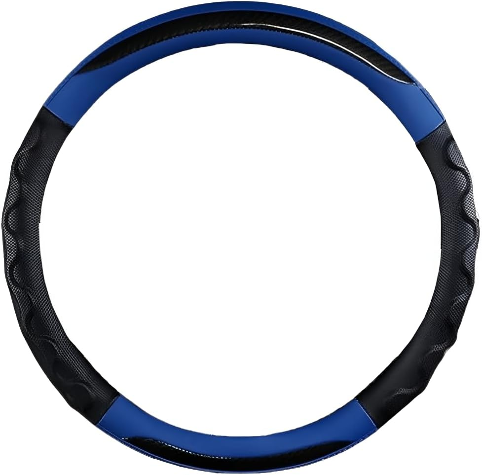 RAKSONIC Car Steering Cover Breathable Lightweight Car Steering Cover Anti-Fouling Comfortable Grip 3D Grip Anti-Slip Suitable for All Seasons Car Accessories 38 Cm O-Type