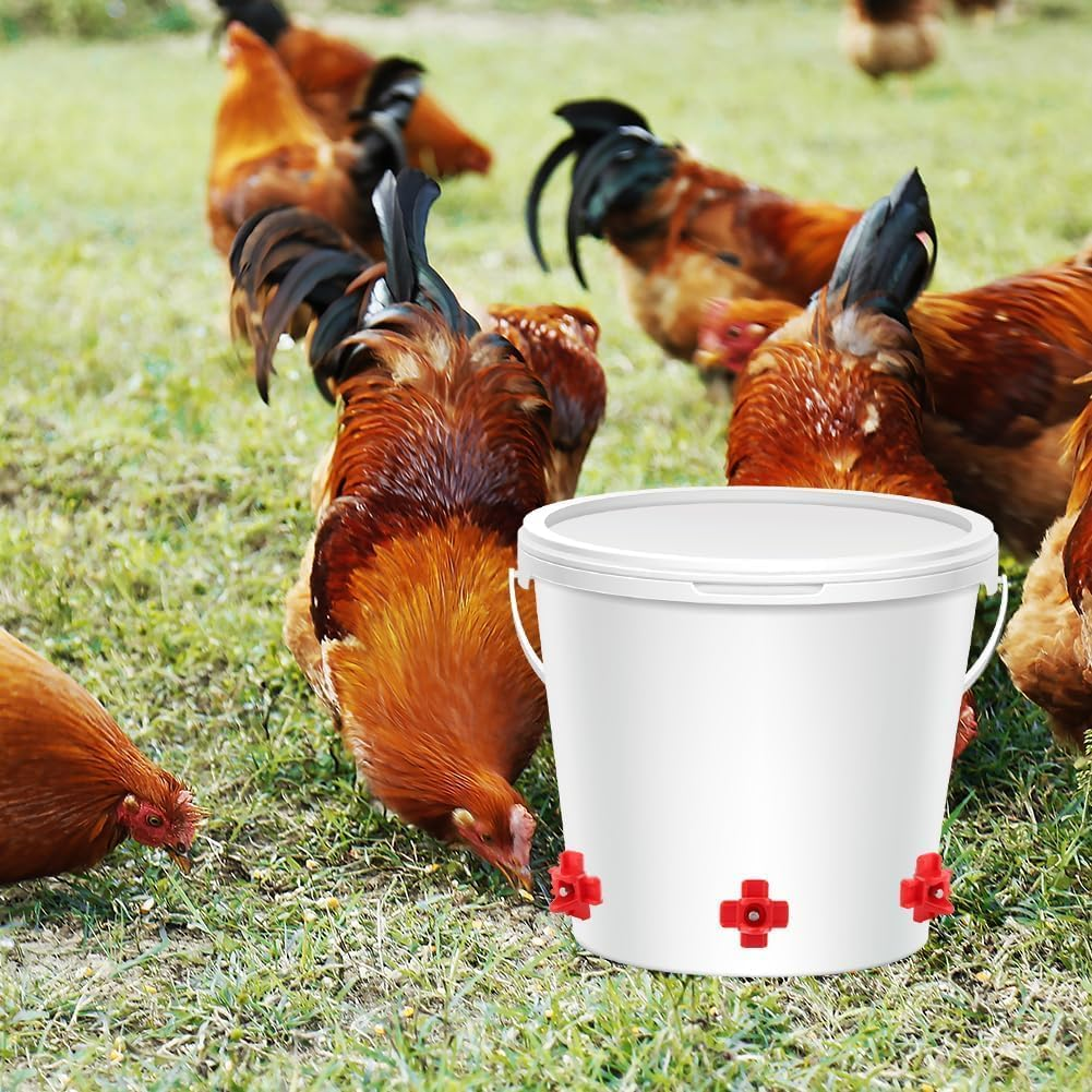 Horizontal Leakproof Feeder Nipple with Drill Bits, 20Pcs Automatic Poultry Nipple Waterer with Drill Bits, Chicken Nipples Horizontal Side Mount Poultry Water Nipples image number 3