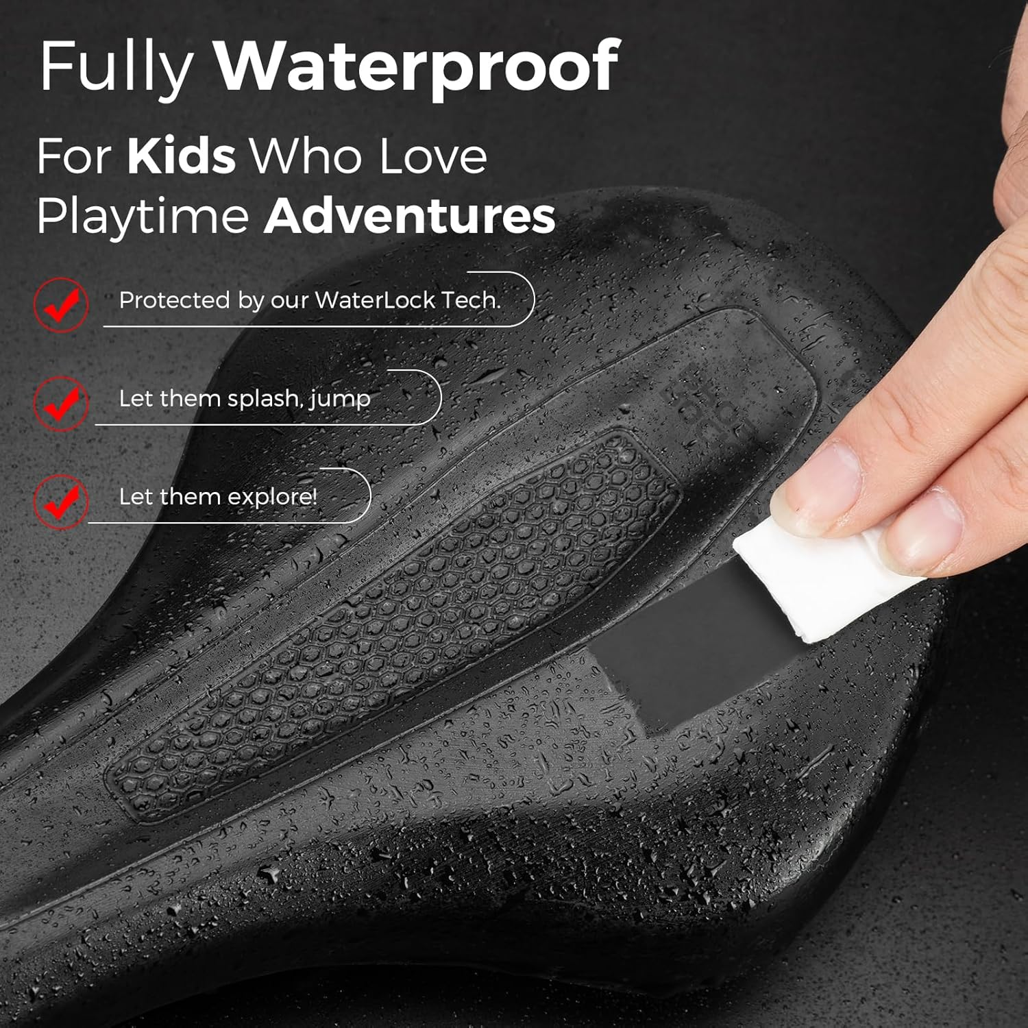 ROCKBROS Kids Bike Saddle Youth Replacement Bike Seat Kids Bicycle Seat with Ergonomic Design -3 Zone Concept - Waterproof, Enhance Young Little Riders for BMX, MTB & Road 16" to 24" image number 4