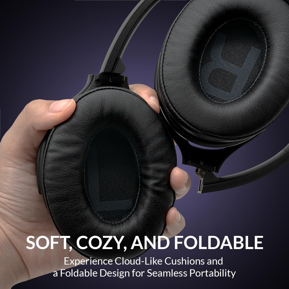 Homespot JM320, Ultra-Lightweight Bluetooth 5.3 Over-Ear Headphones with Auracast, LE Audio, Aptx HD, 60-Hour Battery, and Enhanced Noise Isolation