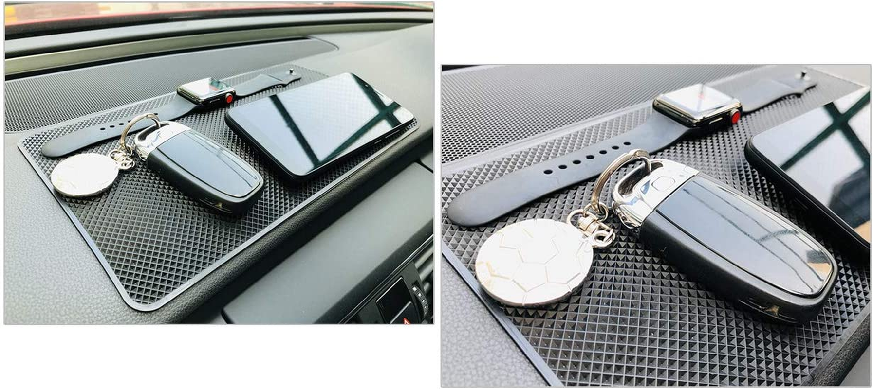 DS. DISTINCTIVE STYLE Extra Large 26 X 15Cm Magic Anti-Slip Non-Slip Mat Car Dashboard Sticky Pad Adhesive Mat for Cell Phone, CD, Electronic Devices, Iphone, Ipod, MP3, MP4, GPS - Black image number 3