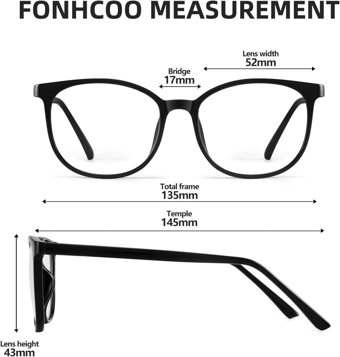 FONHCOO Blue Light Blocking Glasses Fashion round TR90 Frame Transparent Eyewear anti UV Computer Glasses for Women Men image number 1