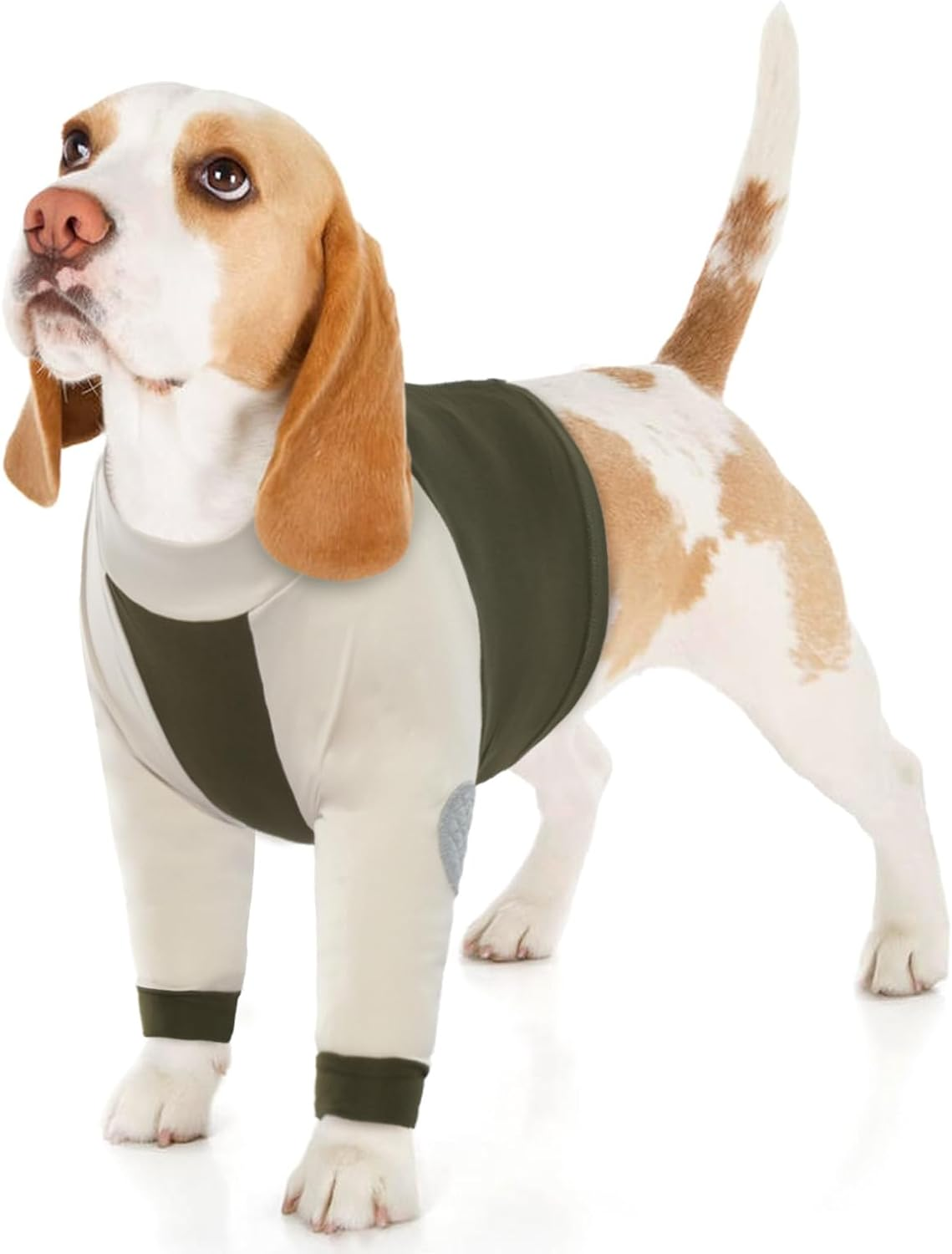 Lelepet Dog Recovery Suit for Front Legs, Dog Sleeve to Stop Licking, Elbow Protector for Leg Injuries Shoulder Wounds after Surgery Male Female,Zippered Long-Sleeved Shirt Cone Alternative(S-3Xl) image number 3
