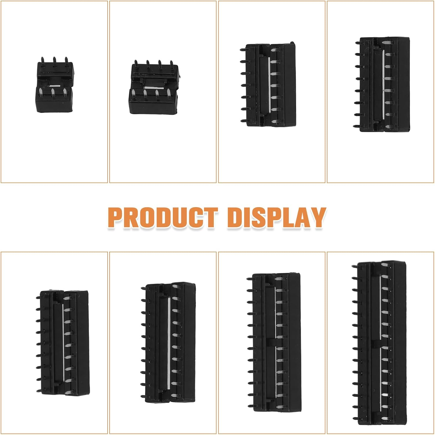 Baluue Set Microcontroller Base Ic Connector Holder Dip 6 8 14 16 18 20 28 Pin DIY Chip Holder Chip Socket Outlet Receptacle Sockets Wire Double Row Pin