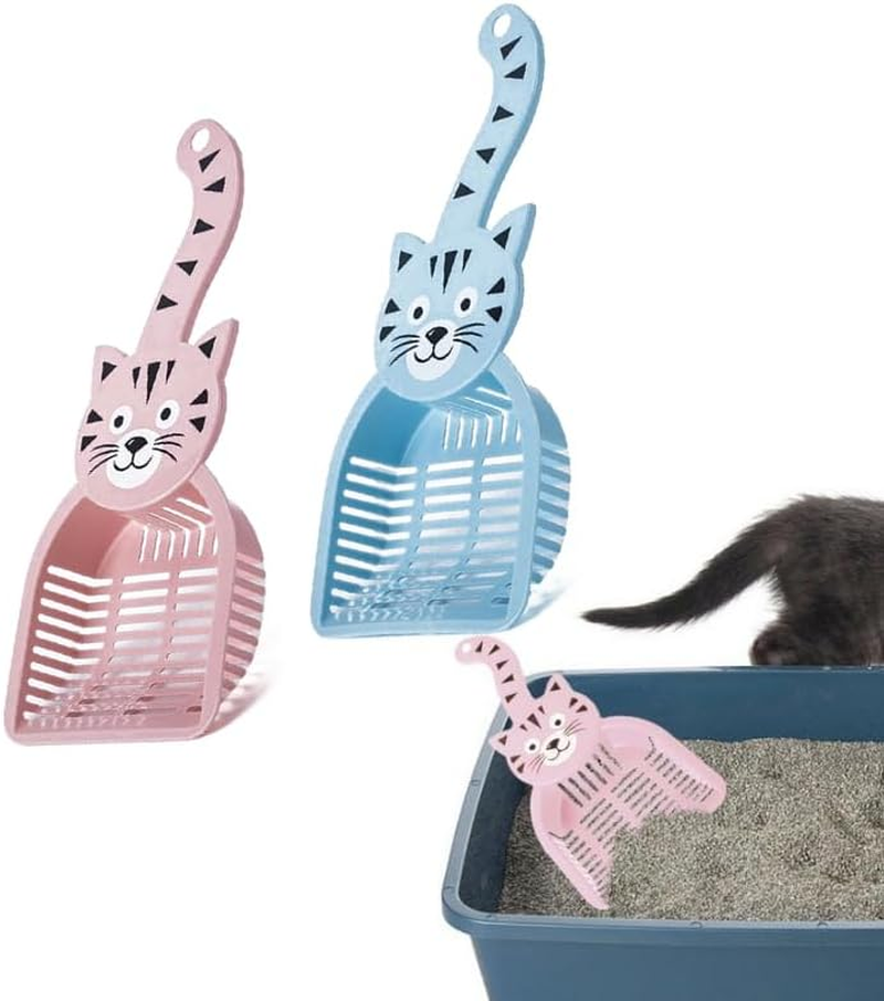 LAKYMIE Pack of 2 Litter Scoop Cat Litter Scoop Plastic Litter Scoop Cat Litter Scoop for Pets Cats Dogs image number 1