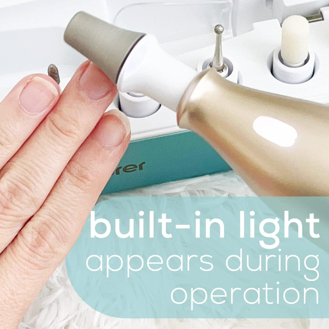 Beurer MP84 Professional Manicure & Pedicure Nail Drill Kit, 14-Piece Cordless Electric Nail File with 10 Attachments, LED Light, Adjustable Speed, Charging Storage Case image number 1