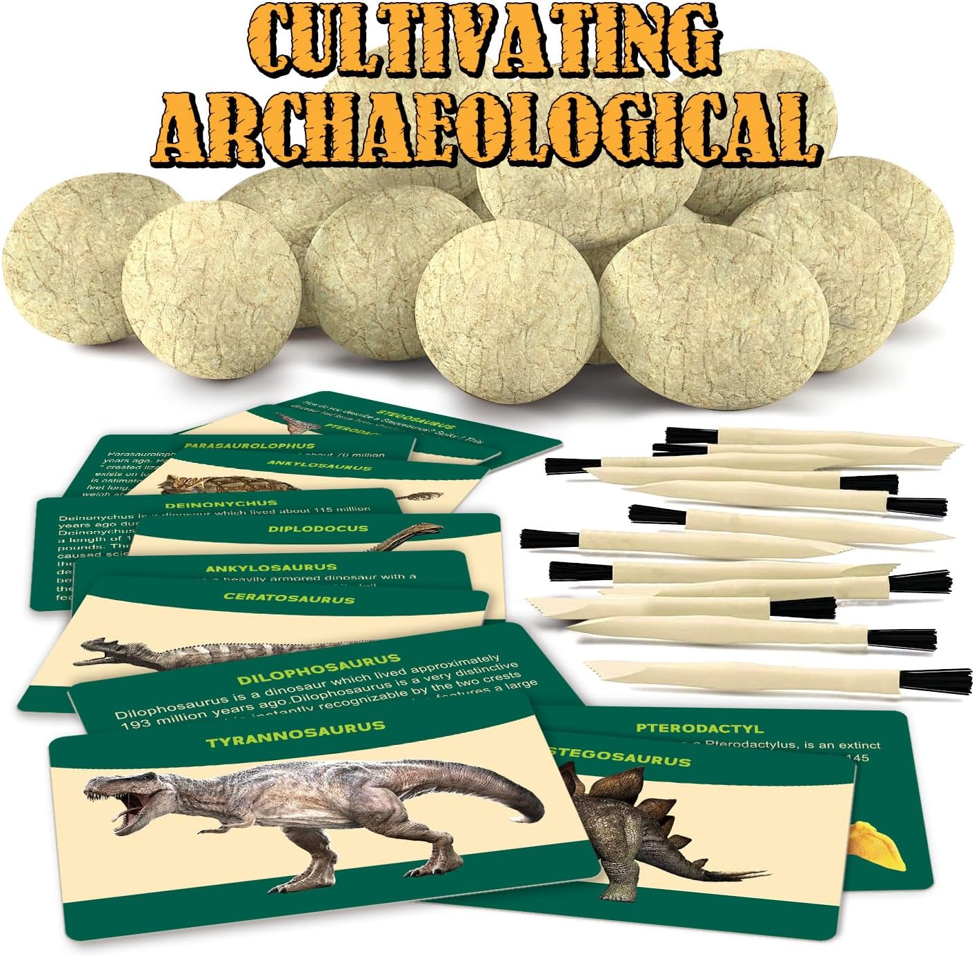 Dinosaur Toys, Dinosaur Egg Dig Kit Kids- Surprise Eggs Pack with 12 Unique Dinosaurs- Easter Eggs Science STEM Gifts for Boys Girls Dino Eggs Excavation Toy for Age 4 5 6-8 8-12 Year Old image number 1