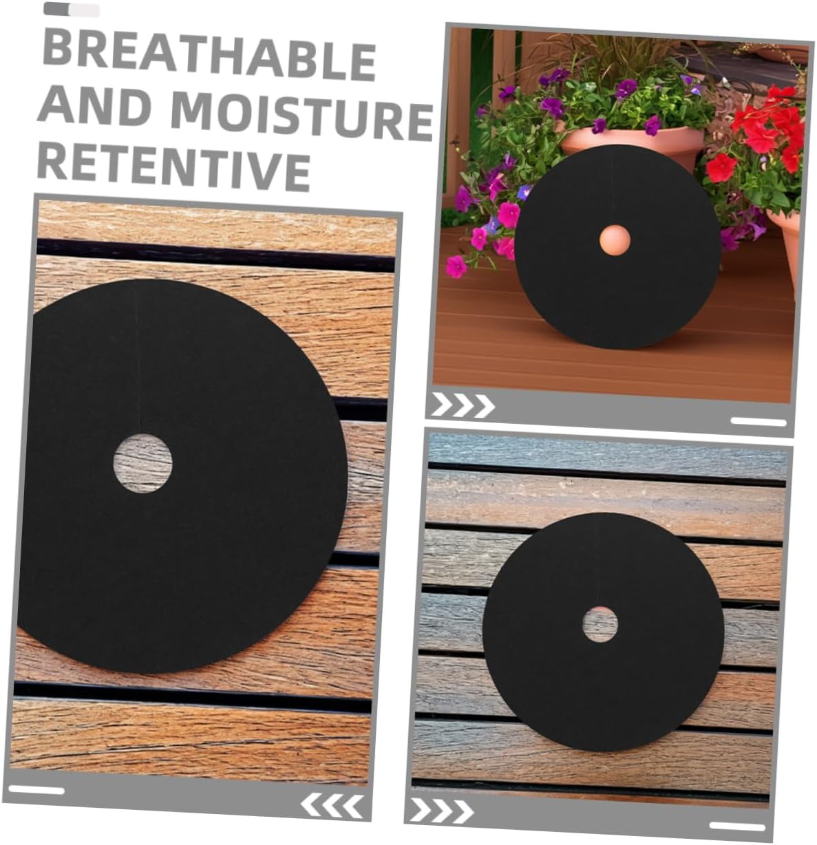 WEKADRIN 10 Pack Tree Mulch Rings Grasscloth Plant Root Protectors Circular Garden Decor Covers for Outdoor/Indoor Gardening image number 1