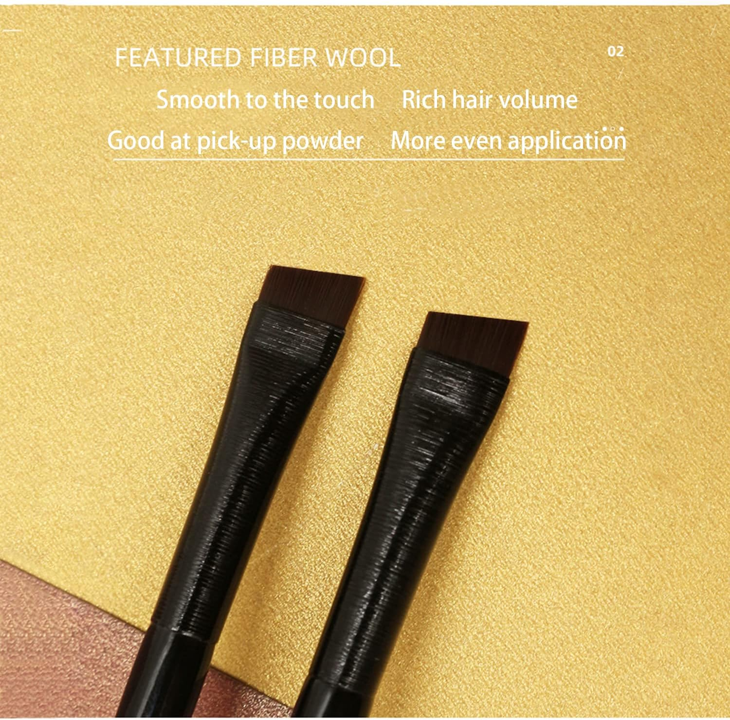 Ksvsonrvi Blade Eyeliner Brush + Eyebrow Brush Set, 2 Pack Fine Angled Eyebrow Tinting Brushes Ultra Thin Flat Eyeliner Makeup Brush Cosmetic Tool image number 3