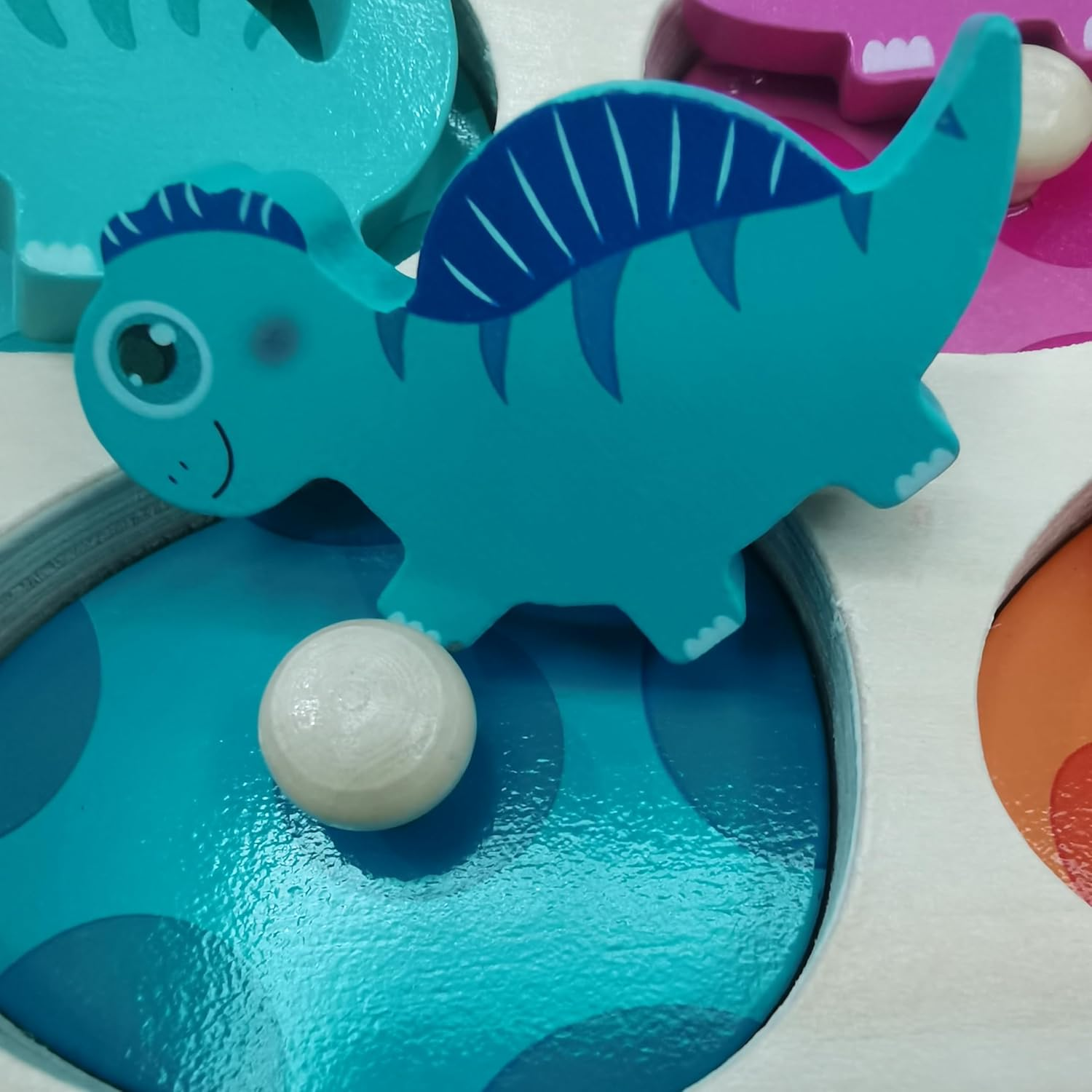 BEACENOV Toddler Montessori Wooden Dinosaur Toys & Puzzles for Baby Boys Girls 1 2 3 Years Old | Hide and Seek Dinosaur Game | Cute Puzzles for Kids | Color Matching Memory Educational Toys & Games.