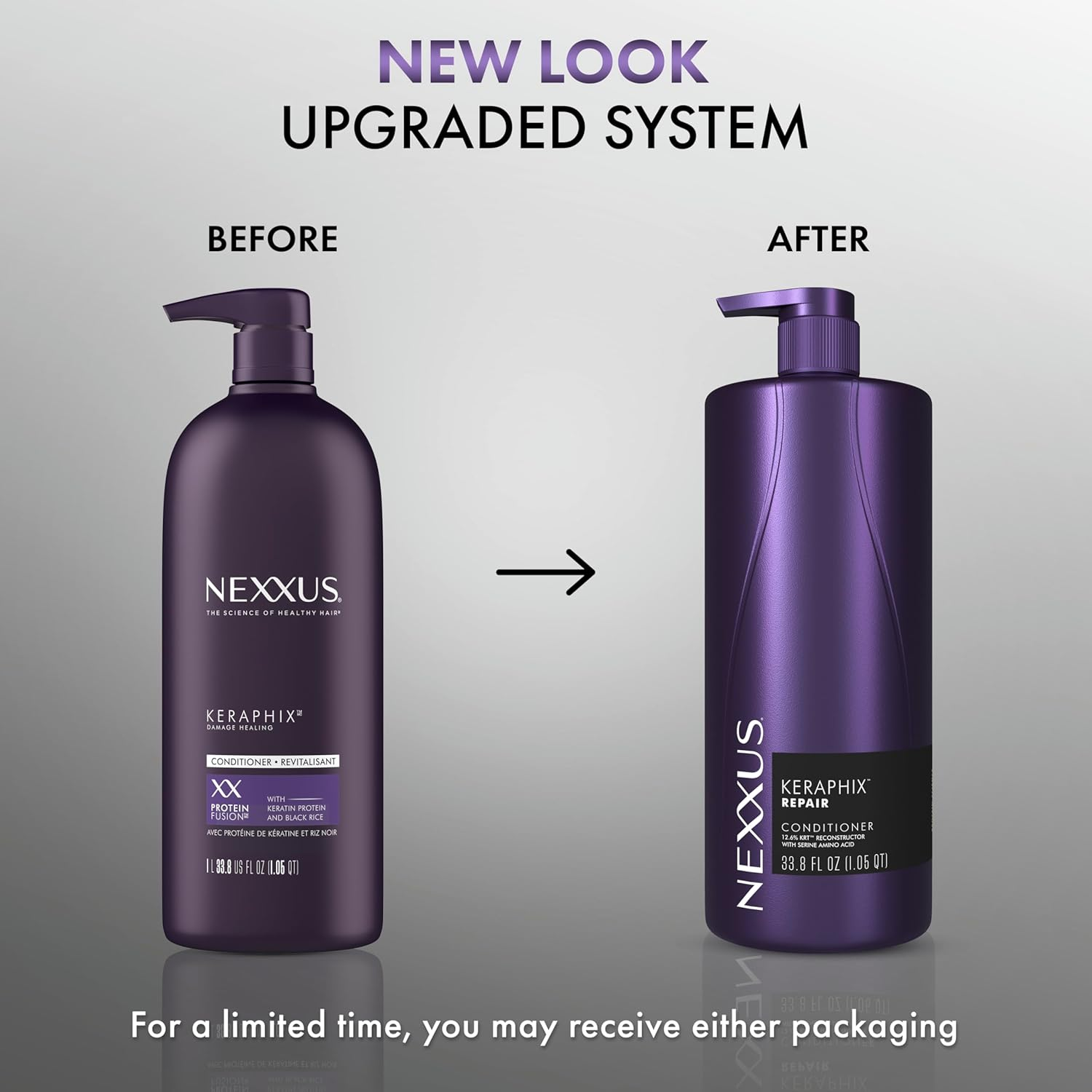 Nexxus Keraphix Proteinfusion Conditioner with Keratin Protein and Black Rice Conditioner for Damaged Hair 33.8 Oz image number 2