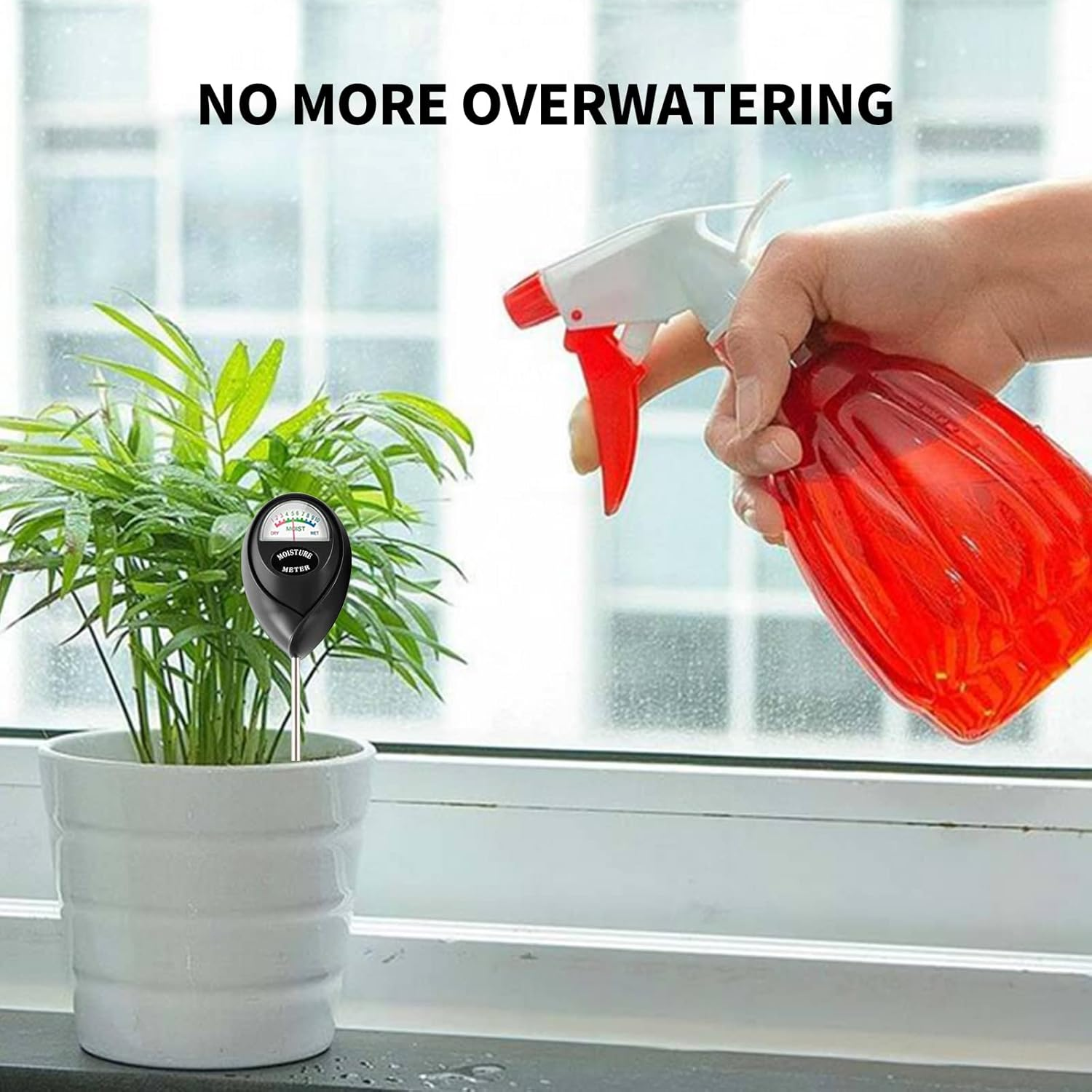 Soil Moisture Meter,Soil Hygrometer for Plants, Soil Water Gauge Meter Indoor Outdoor, Soil Moisture Sensor for Garden, Lawn, Farm Plants Care(Black) image number 3