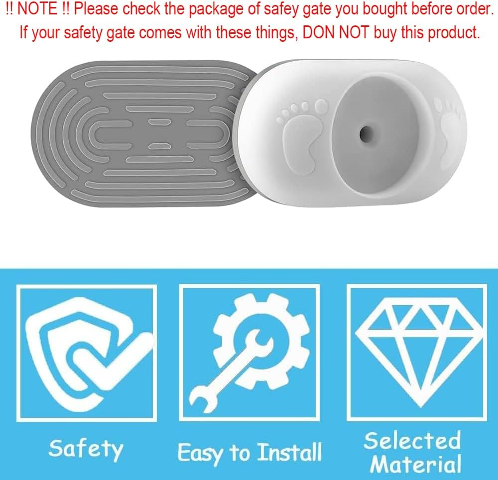 4 Pack Baby Gate Wall Protector, Protect Walls & Doorways for Pet & Dog Gates, Pressure Mounted on Stair Gate, No Screw Need image number 4