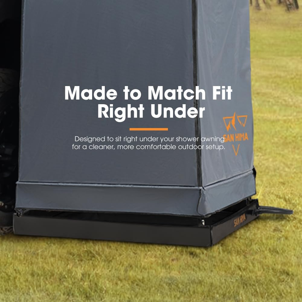 San Hima Camping Shower Tent Base with Drain Hose1.03X1.03M Portable & Foldable RV Awning Floor image number 5