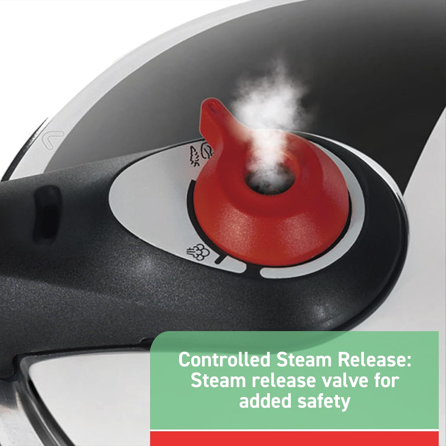 T-Fal P2614634 Secure Aluminum Initiatives 12-PSI Pressure Cooker Cookware, 6-Quart, Siver image number 6