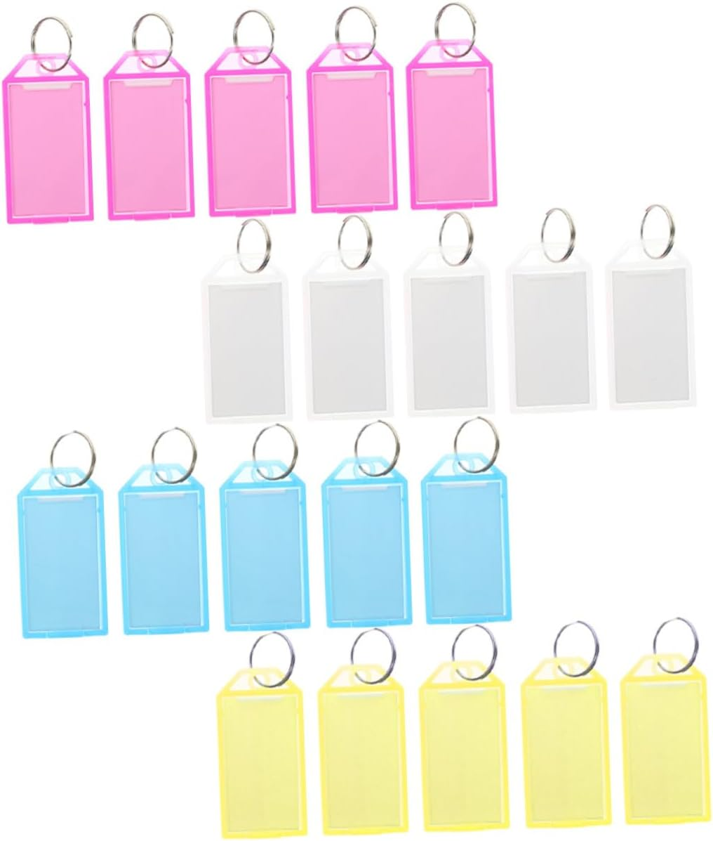 NUOBESTY 40Pcs Keychain Tags Label Tags Multi-Function and Luggage Accessory Use during Travel image number 1