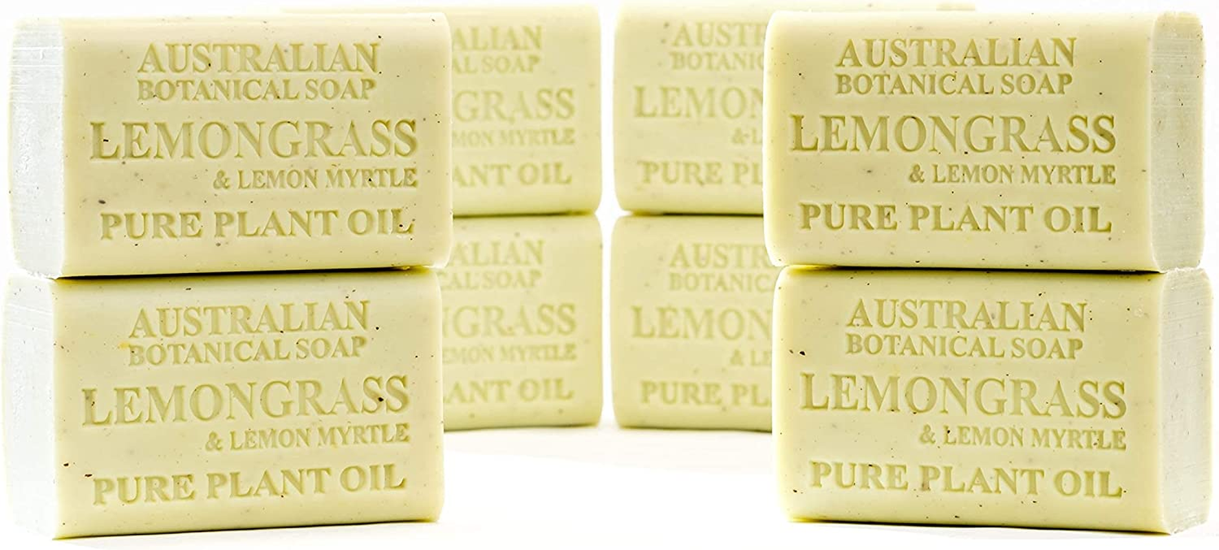 Australian Botanical Soap, 8 X 200G Natural Triple Milled Soap Bar Pack (Lemongrass & Lemon Myrtle) image number 4