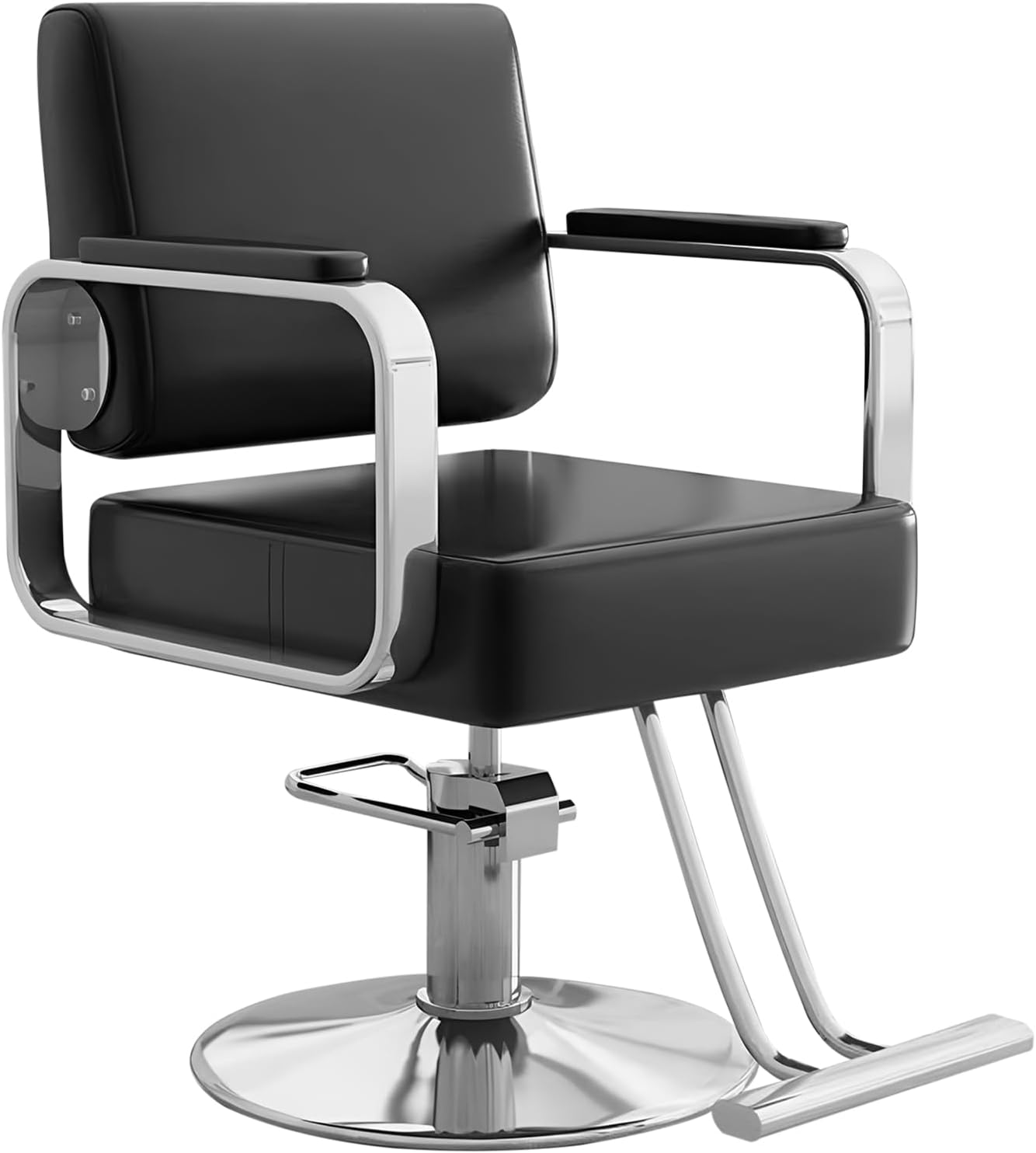 Lauft Salon Stool Swivel Chair Backrest Barber Hair Dresser Chair Hydraulic Lift Rotating Spa Seat (Blk-01) image number 3