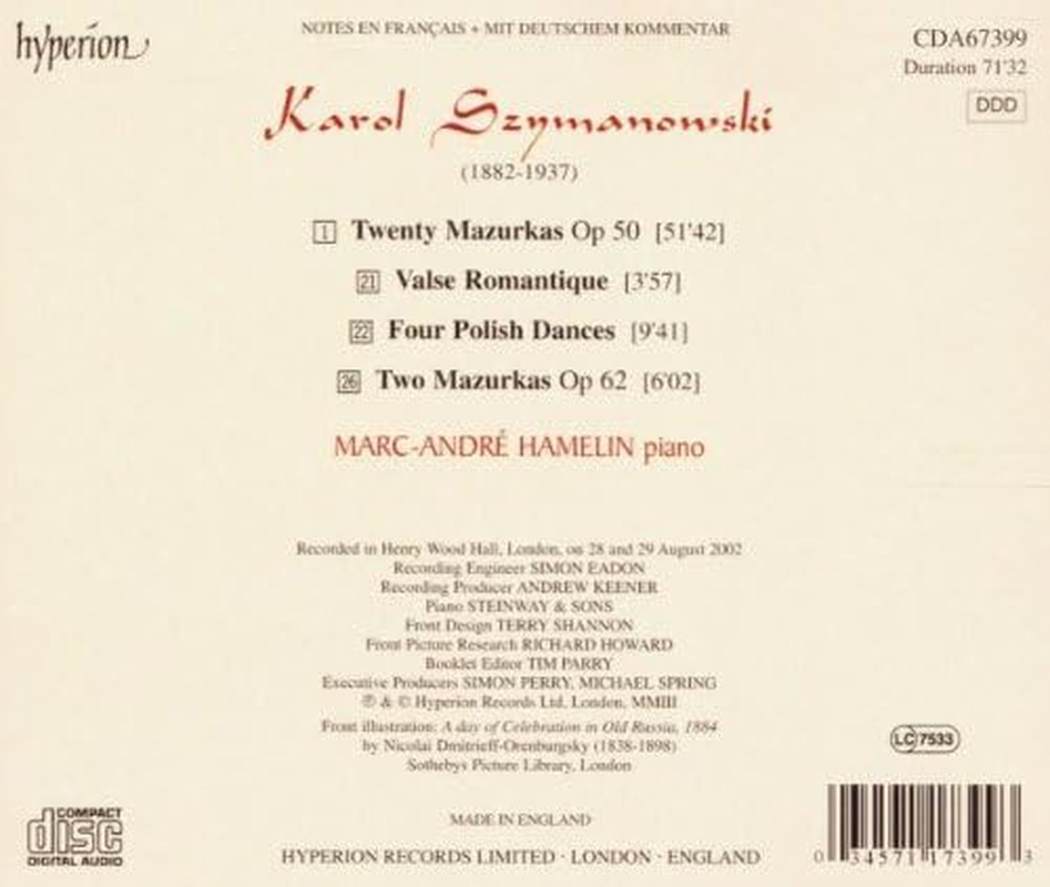Szymanowski Mazurkas Complete