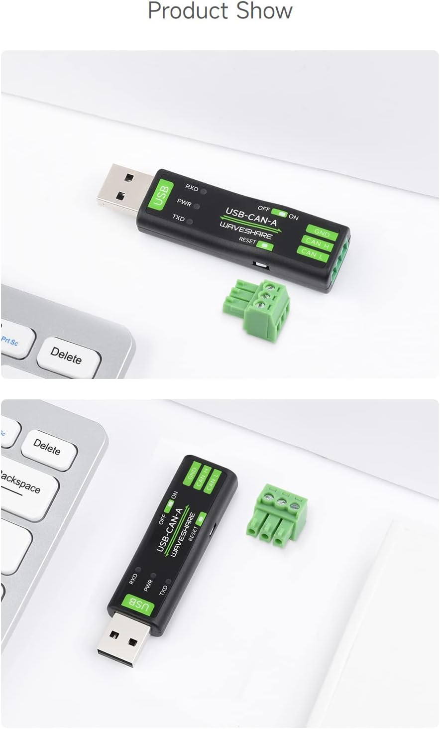 Waveshare USB to CAN Adapter Model A, Supports Multiple Working Modes, Multi-System Compatible image number 6