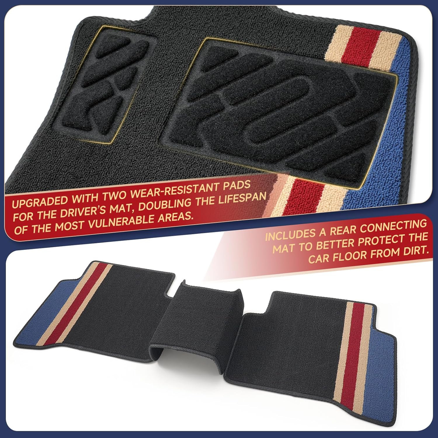 Crokomat Car Mats Fit Kia Sportage 2017 - Present Tailored Deluxe Car Floor Mats Velour Carpet with Rubber Back Set of 5 Pieces Car Accessories for QL NQ5 2017 2018 2019 2020 2021 2022