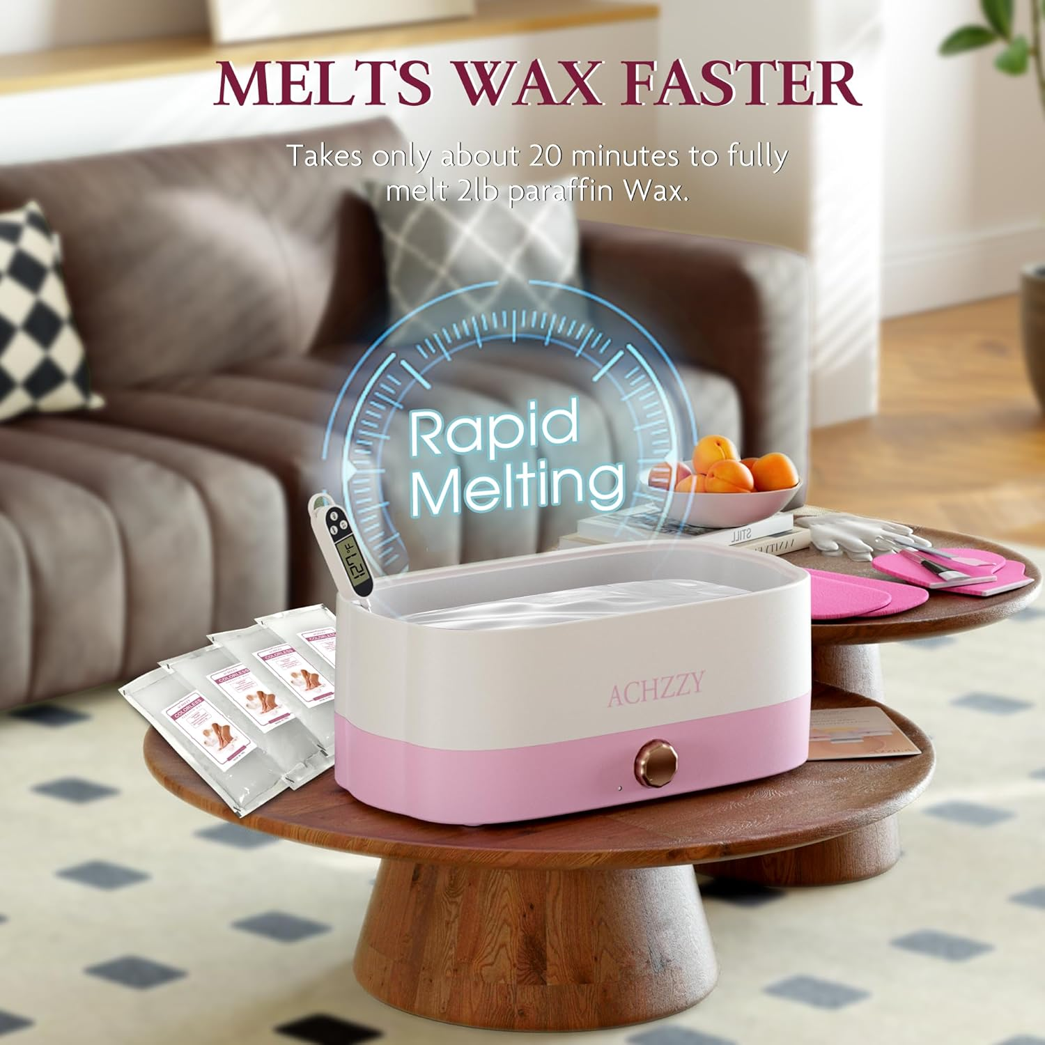 Achzzy Natural Paraffin Wax Refills, 6 Pack Paraffin Wax Blocks of Unscented for Paraffin Bath, Paraffin Wax for Hand and Feet for Deep Hydration, Moisturizing and Nourish (Unscented) - Purple image number 2