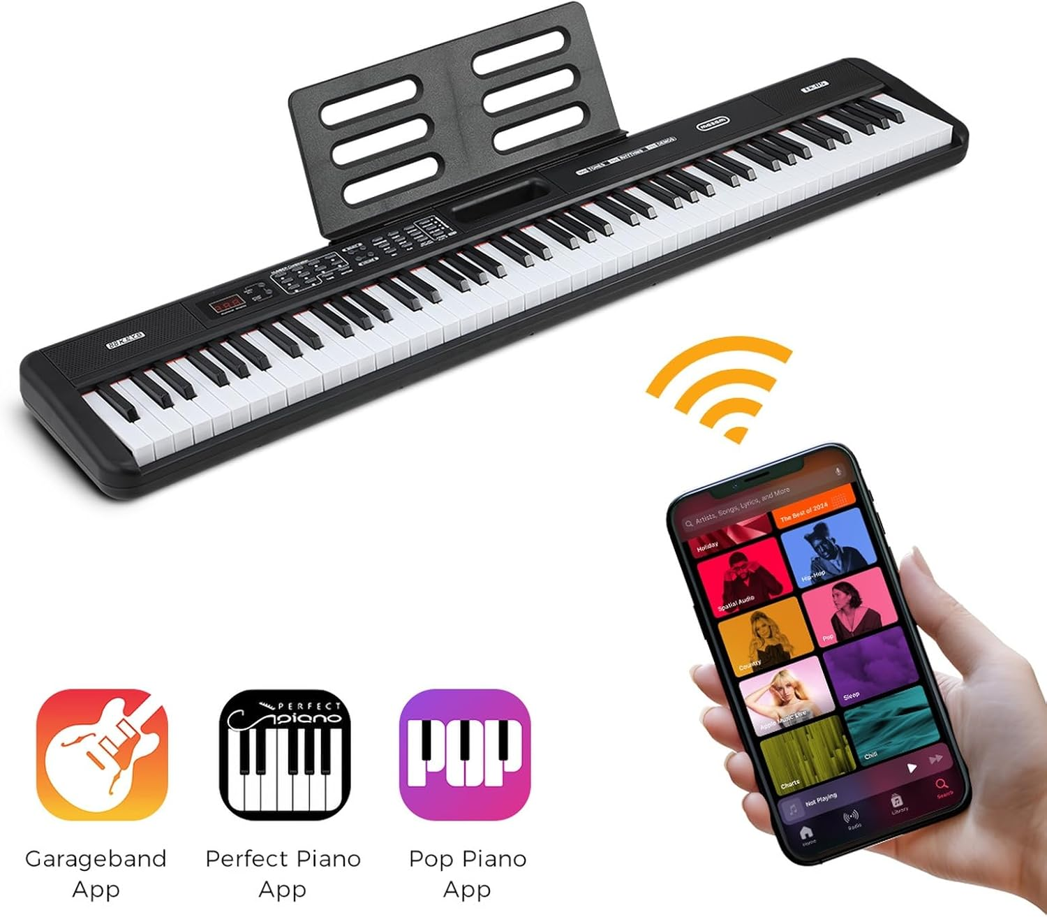 Mazam 88 Keys Piano Keyboard Portable Electric Keyboards image number 6