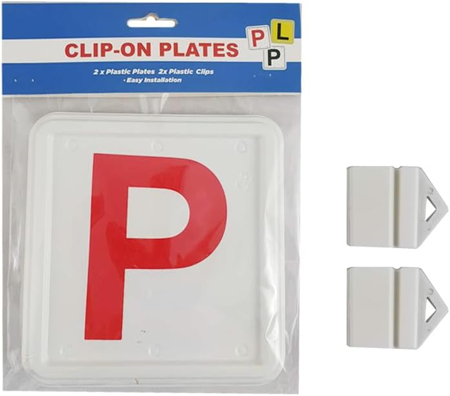 Lylac Car Plates with Clips Qld Red Parking 2 Pieces
