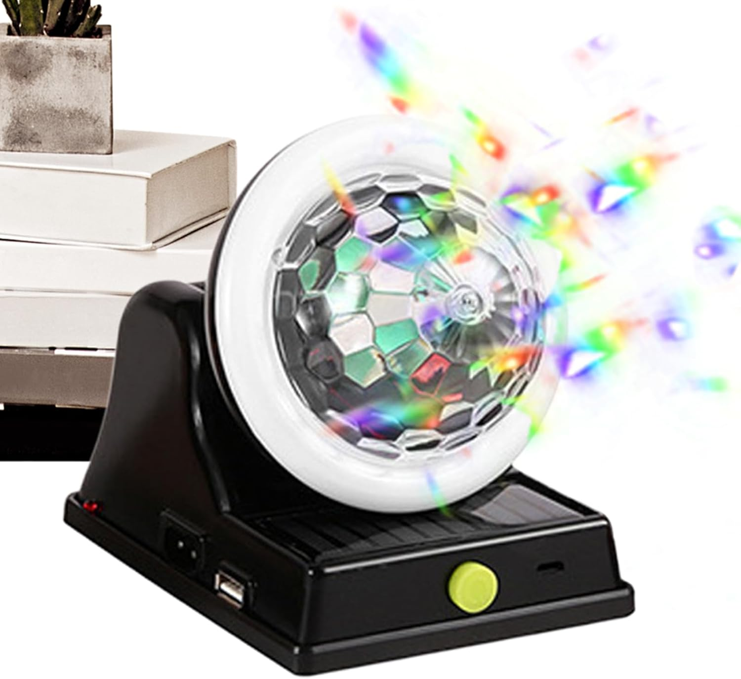 Solar Powered Disco Light &ndash; Creative Terrace Lamp, Outdoor Party Orb | Solar Charging RGB Globe, Colorful Ambient Lighting Unit, Decorative Sphere Fixture for Garden Wedding Lawn Decor Area image number 4