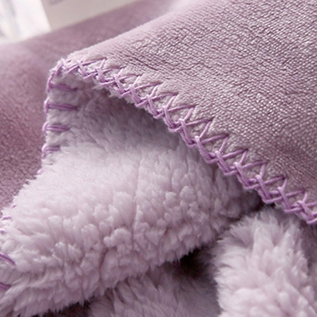 IOIUSKKU Stay Warm in Style with Soft Fleece Button Bed Jacket Versatile Polyester Soft Fleece Button Bed Jacket with Pockets