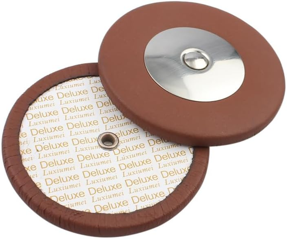25 Pcs Professional Leather Tenor Saxophone Pads, Brown Saxophone Pads Replacement Woodwind Parts and Accessories