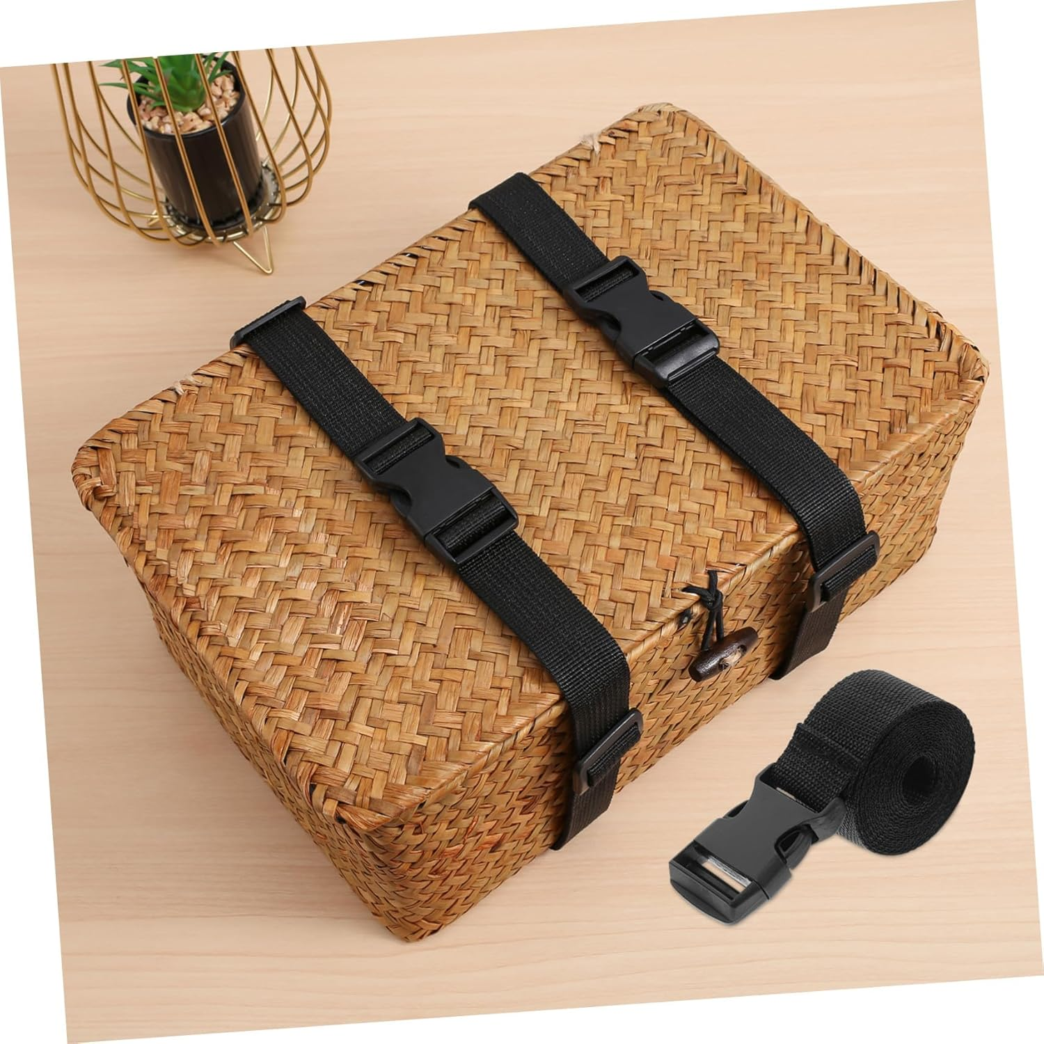 FELTECHELECTR 4Pcs Adjustable Utility Straps with Quick-Release Buckle Wide Tie down for Luggage Packing Backpack Camping Gear Mattress Securing Moving and Travel image number 5