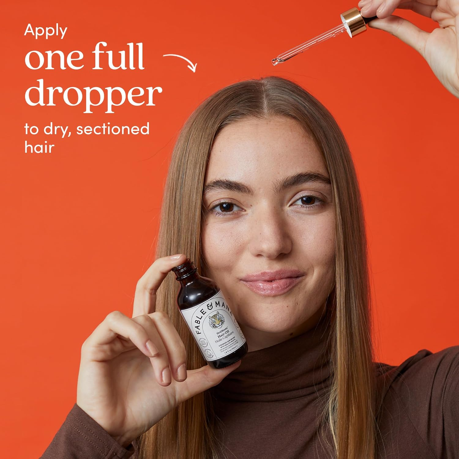 Fable and Mane Hair Oil - Holiroots Strengthening Serum for Damaged, Frizzy Hair with Amla, Castor Oil for Hair Health - 3.4FL Oz image number 5