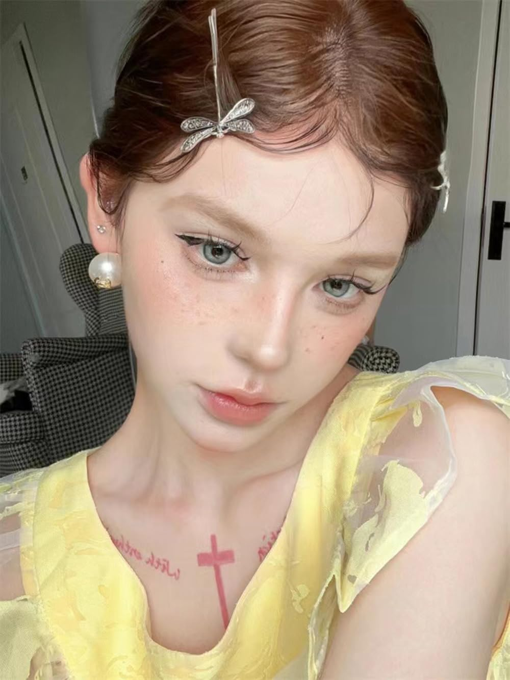 2Pcs Vintage Dragonfly Hair Clips, Silver Dragonfly Bobby Clips Antique Hair Accessories Retro Styling Hair Clip for Women Thick Long Hair Style image number 4