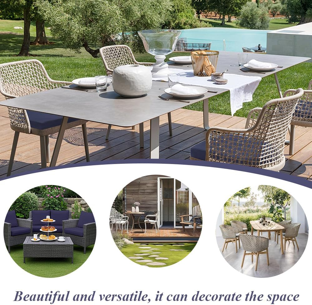 MOTRAIN Waterproof U-Shaped Seat Mat Removable Chair Cushion,Round Corner Mat & Hidden Zipper Seat Pad,Chair Cushion for Outdoor Patio Garden Dining image number 5