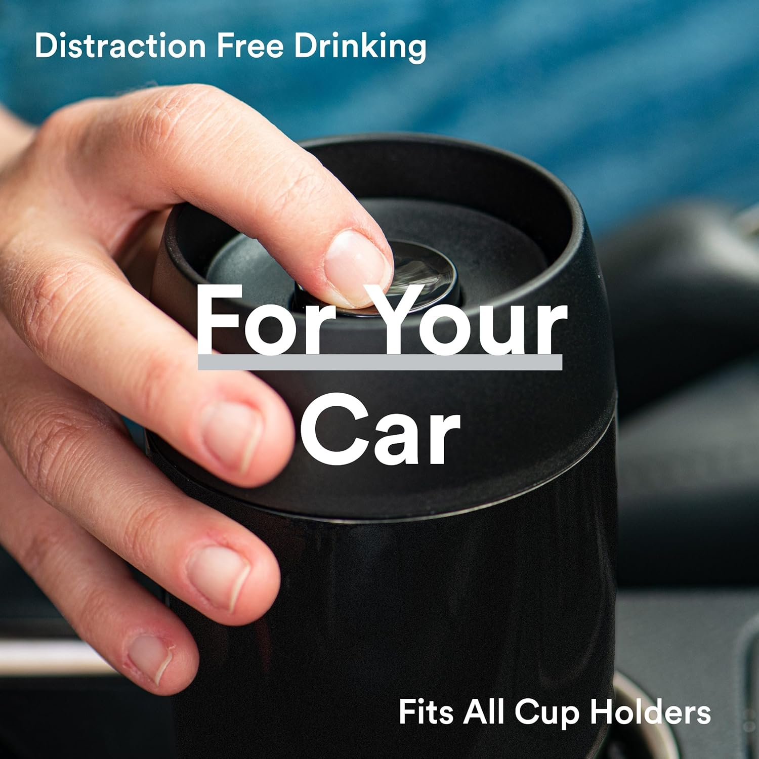 Moon 360&deg; Travel Mug - Leakproof Insulated Coffee Mugs for Hot & Cold Drinks - Takeaway Reusable Travel Cups, Fits Car Cup Holders (450Ml, Powder Coat/White) image number 1