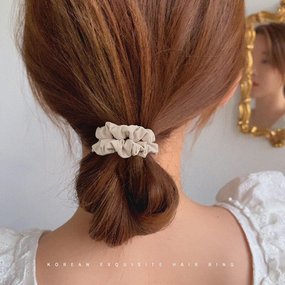 OUDQFCJ 16 Pieces Hair Rings Women'S Ponytail Holder Hairband Hair Band Silk Packaging Reusable (4 Colours) image number 2