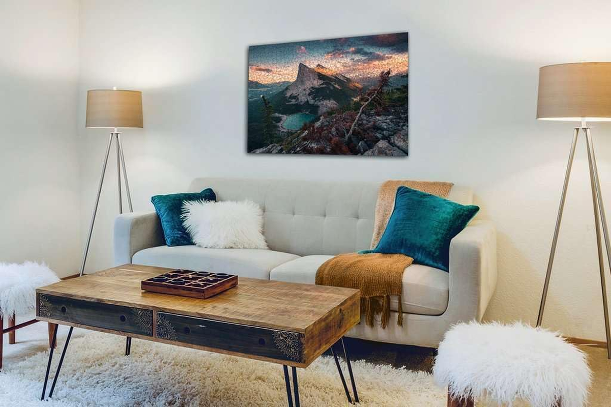 Ravensburger - Evening in the Rocky Mountains 1000-Piece Jigsaw Puzzle for Adults, Scenic Nature Puzzle