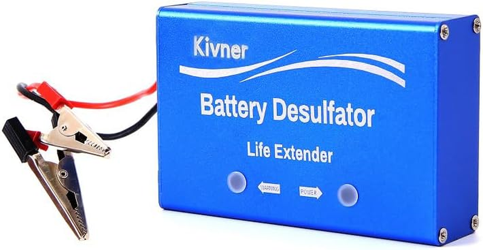 12V Lead Acid Battery Desulfator - Regenerates & Extends Battery Life - Waterproof Design - Removes Sulfation - 12V DC Input/Output - 20Ma Current Rating