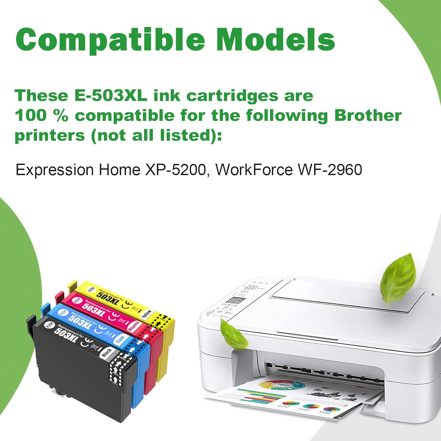 Greenark 503XL Ink Cartridges Compatible for Epson 503 XL Expression Home XP-5200 Workforce WF-2960 Printer (1B 1C 1M 1Y) image number 6