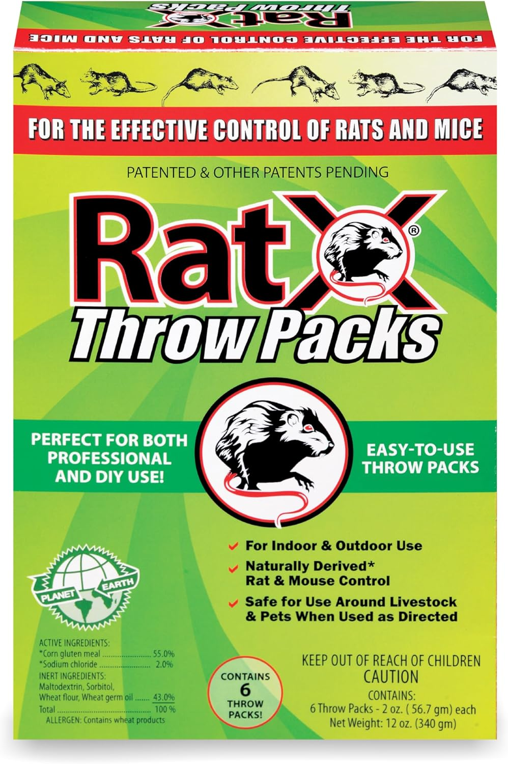 Ratx Throw Packs- for All Species of Rats and Mice. Safe around Pets image number 5