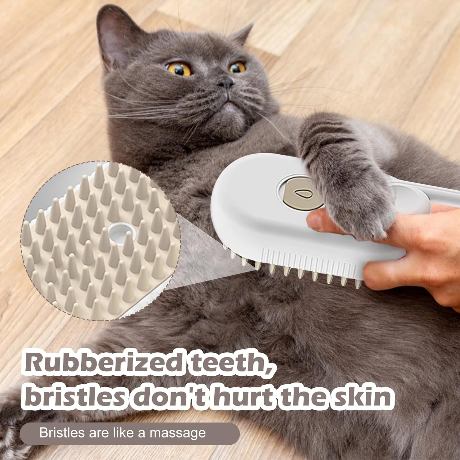 UOY Cat Brush with Steam, Short Hair Cat Brush with Steam, Pet Dog Brush, Cat Brush, Hair Remover, Pet Brush for Long Hair and Short Hair