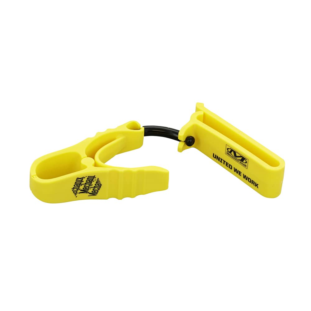 Mechanix Wear: Belt Glove Clips &ndash; Nonconductive Material, Detachable, Anti-Snap Design for Safety, Glove Clips for Construction, Electrical, Tactical, and Utility Work (Yellow)