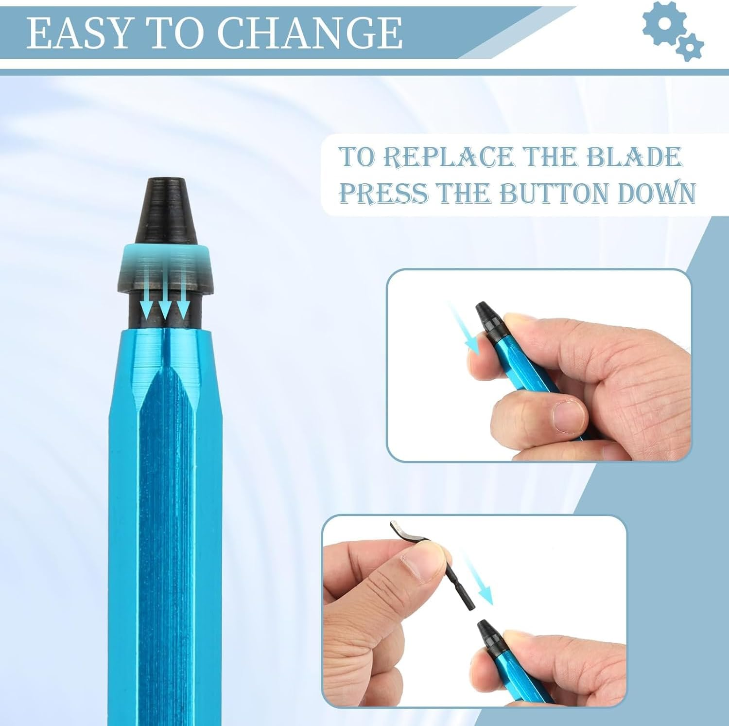 Walquicks 1 Set Deburring Tool Kit with 10 High-Speed Steel Blades - Non-Slip Handle Deburring Tool for Metal, Plastic, PVC Pipe, Copper, Resin & 3D Printed Edges - Professional Rotary Deburrer image number 5