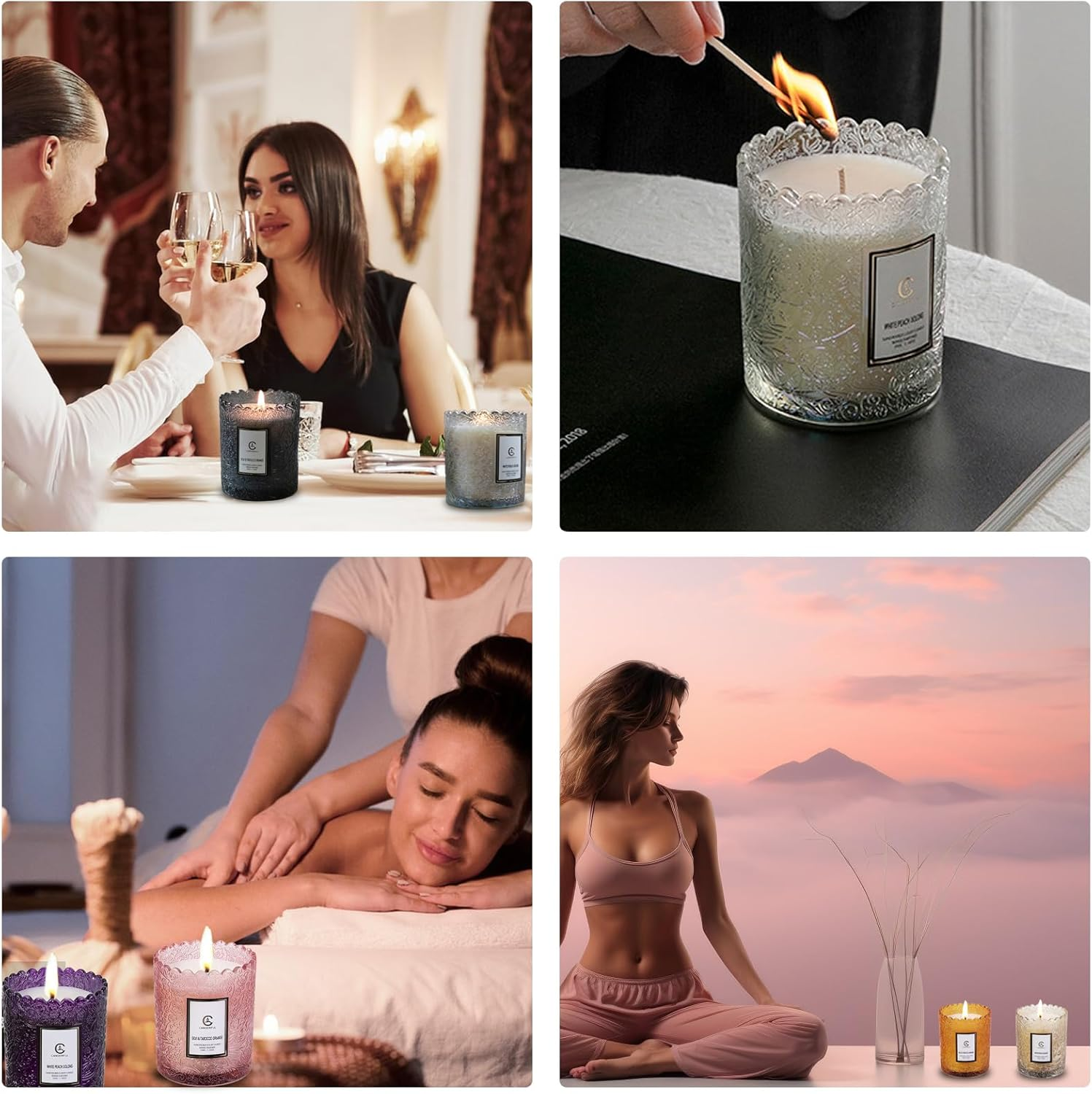 Scented Candle in Elegant Glass Box, 7 Oz/ 200G - 100% Natural Soy, 30-Hour Burn Time - Perfect Home Fragrance, Thoughtful Gifts for Women and Men (Osmanthus) image number 1