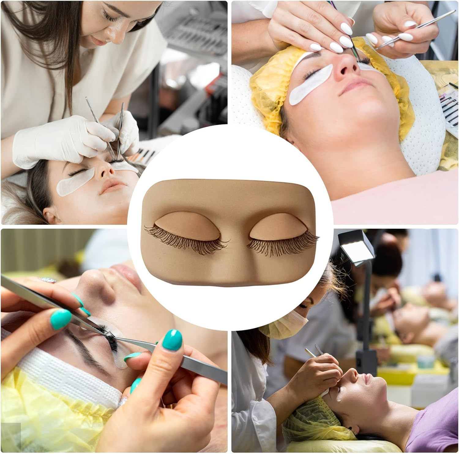 Lash Mannequin Head - Soft Silicone Model | Makeup Mannequin Face - for Training Beauty Salon Studio Home