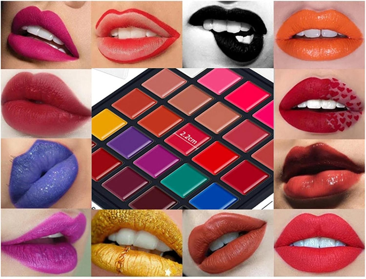 25 Colors Lipsticks Palette Matte Lip Gloss Palette for Teenager Non Sticky image number 2