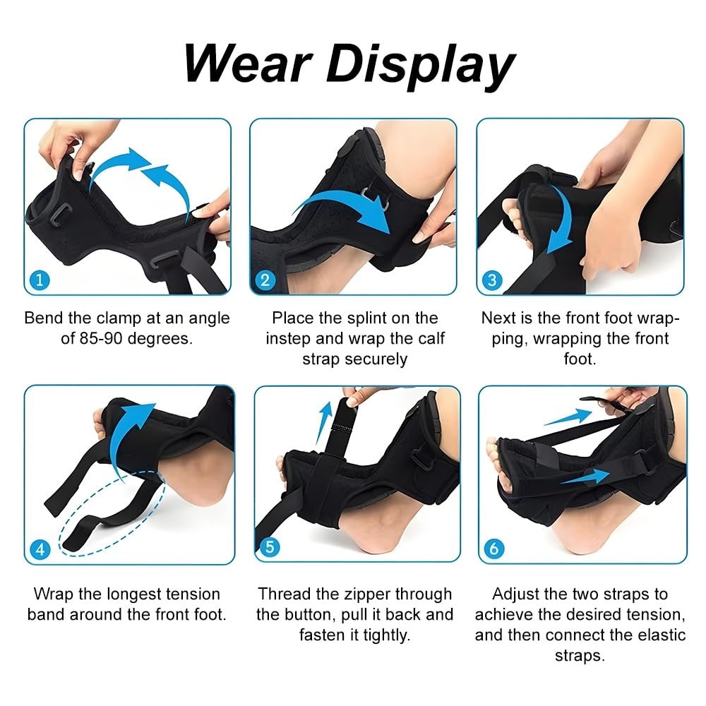 Plantar Fasciitis Night Splint,For Pain Relief Caused by Plantar Fasciitis Achilles Tendonitis Foot Drop Heel Spur Flat Arch, Unisex image number 5