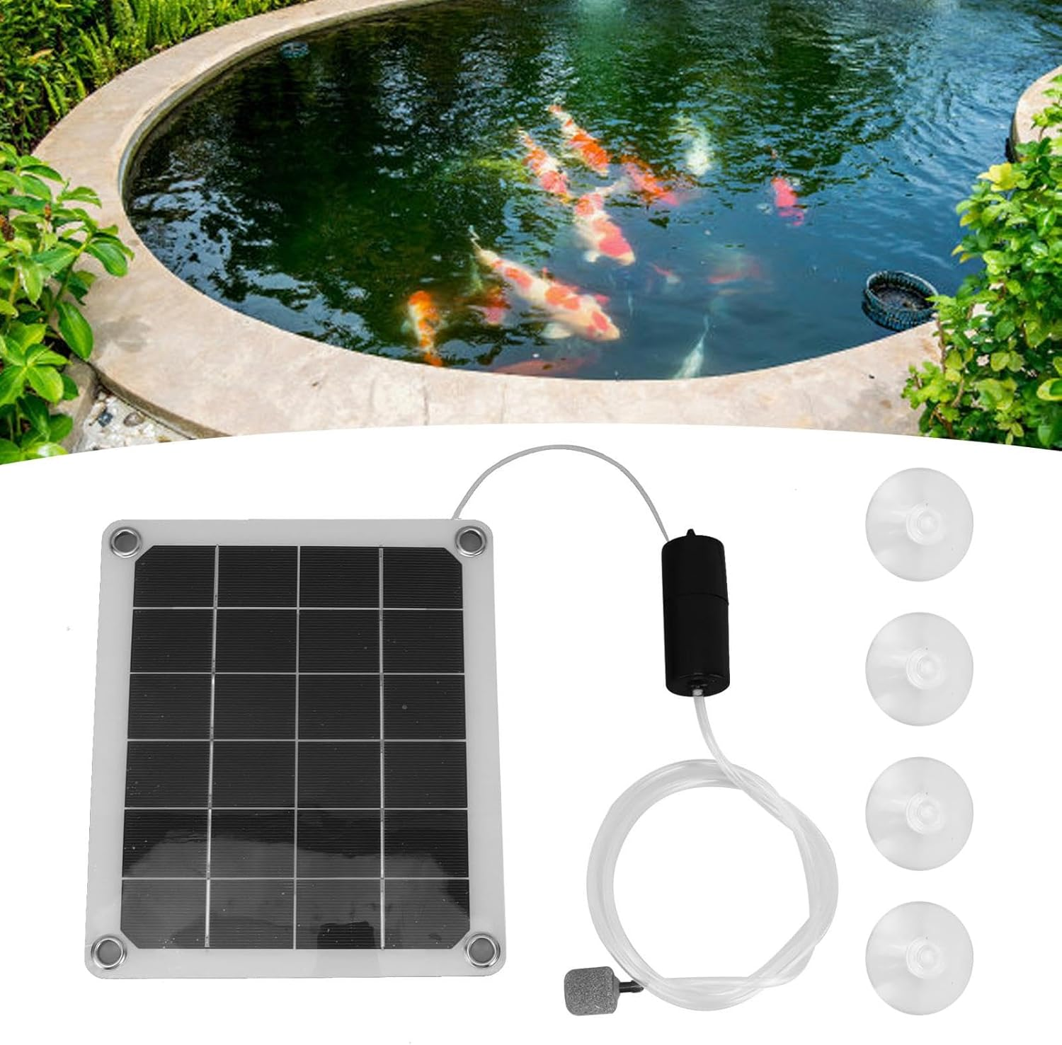 Solar Powered Pond Aerator | USB Powered Pond Air Pump Aerator for Outdoor Use - Practical Pond Aerator Pump, Pond Aerator for Backyard, Ponds and Lake, Aquarium