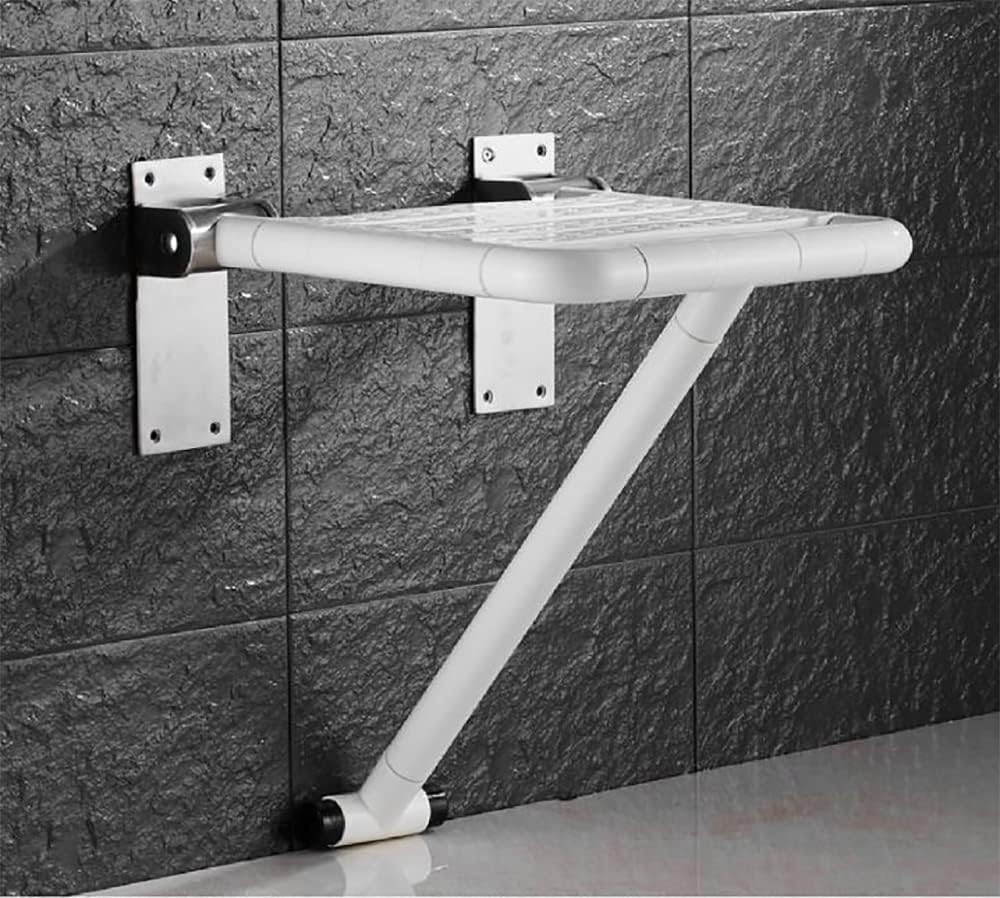 Gliron Folding Shower Bath Seat,Stainless Steel Wall-Mounted Barrier-Free Bathroom Stool,Safety Bath Chair for Elderly, Pregnant, Handicap & Disabled image number 5